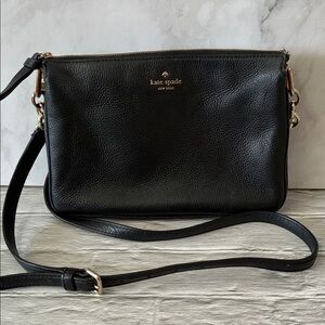 Kate Spade ♠️ New York Classic Black Pebbled Leather Small Crossbody